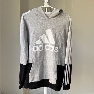 Adidas Gray and Black Logo Hoodie men’s age 18/20 XL